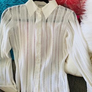 Beautiful Anne Fontaine white blouse, size M